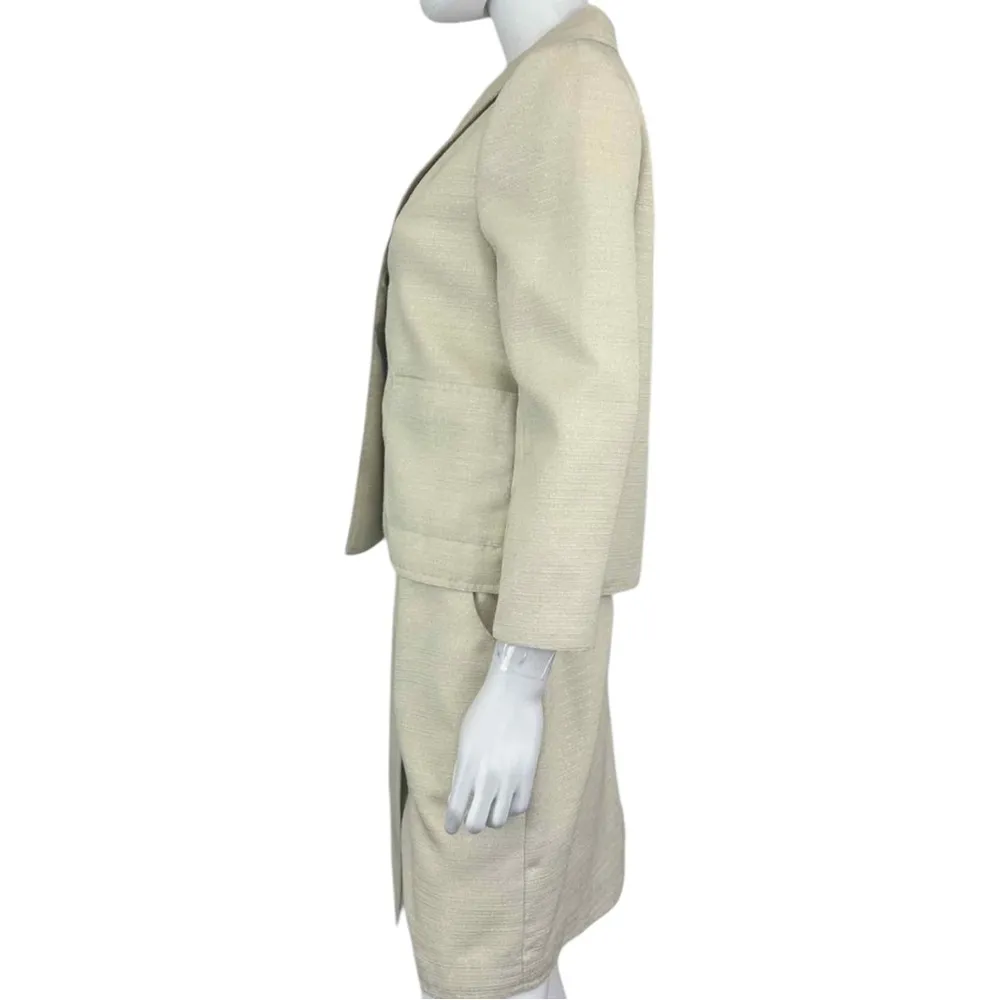 WALTER Ivory Blazer and Skirt 2 PC Set Size 6 - Image 2