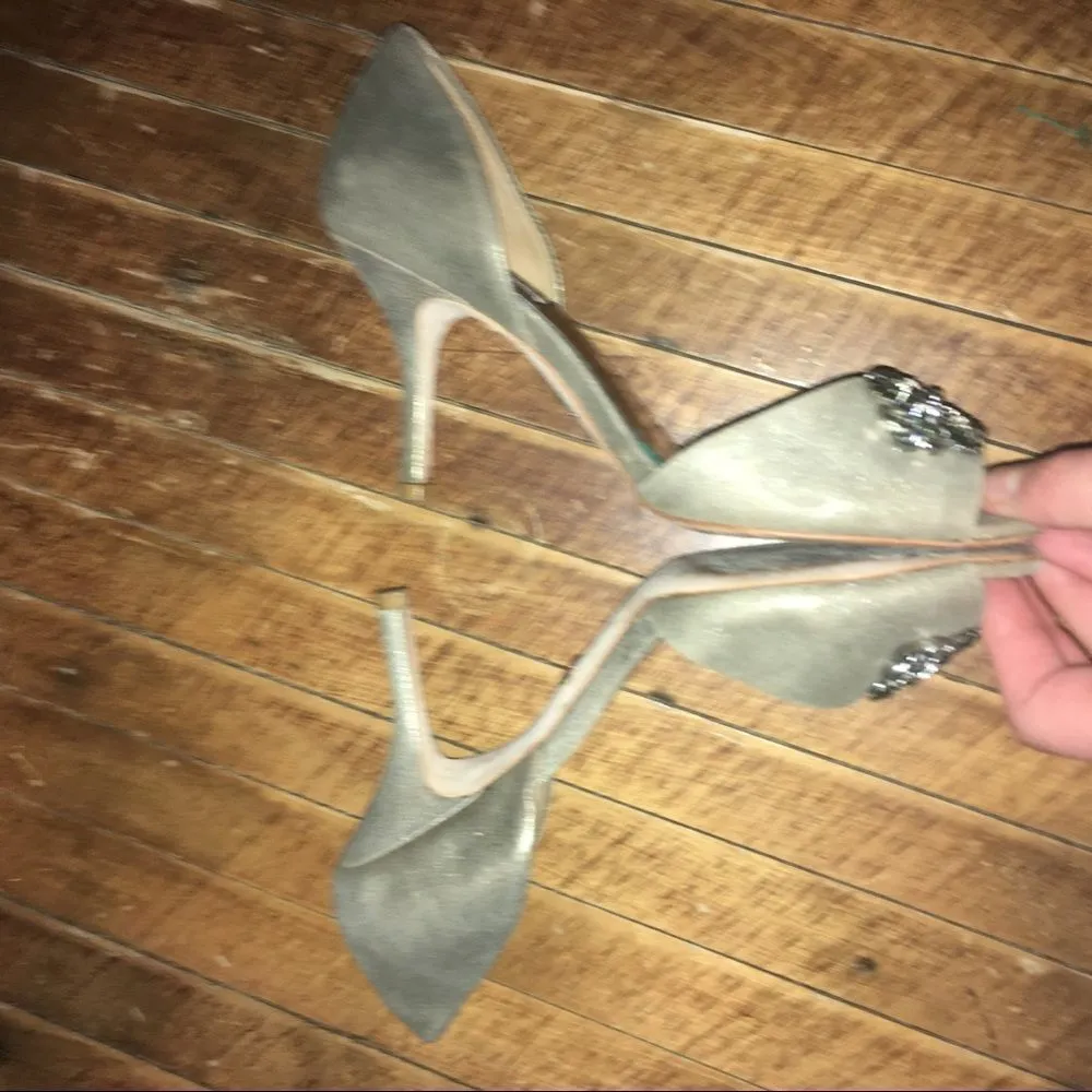 Badgley Mischka D-orsay gem peep toe heels - Image 2