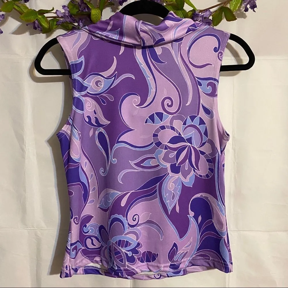 H2O sportswear top, purple paisley shades Purple Size M - Image 5