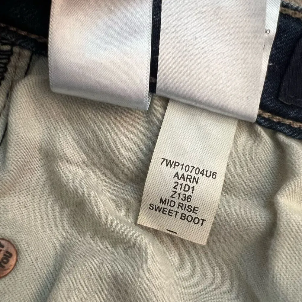 Lucky brand mid rise darker wash sweet boot cut jeans size 8 or 29 - Image 11