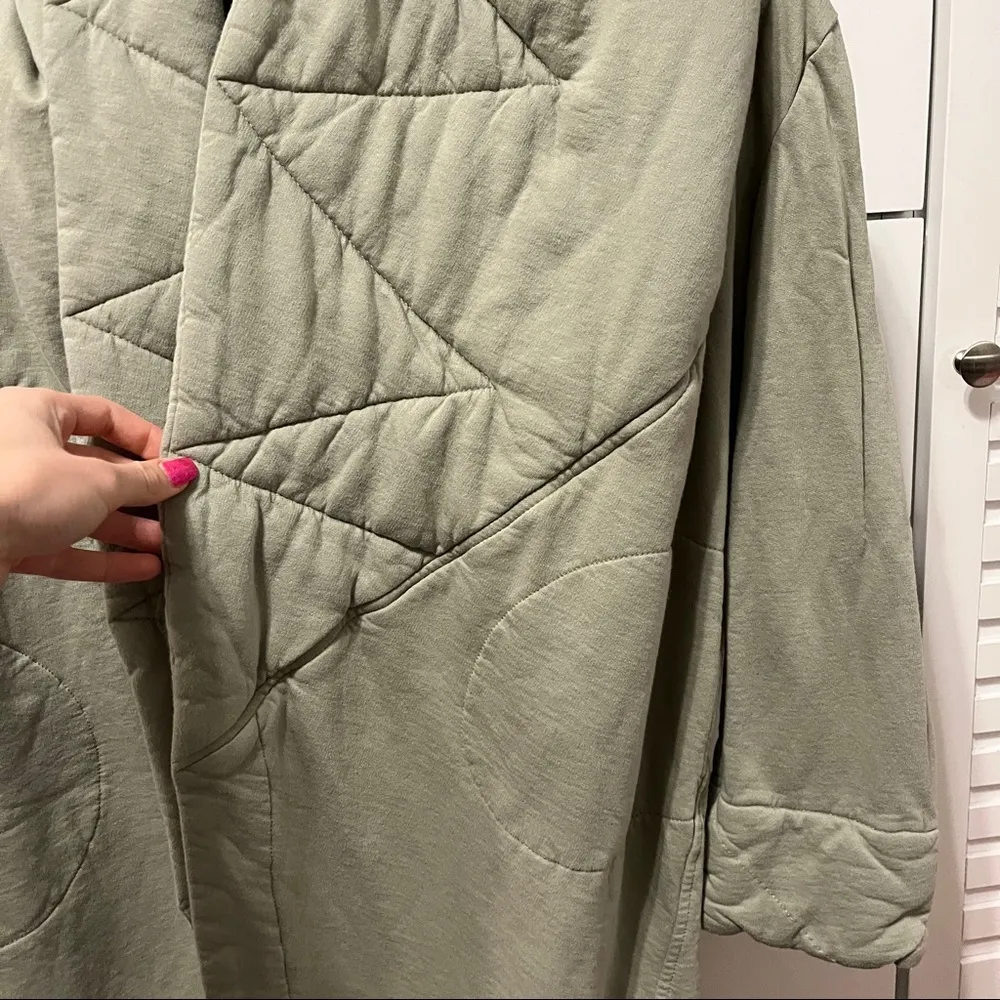 Young Fabulous & Broke Sandrine Quilted Coat Olive Green - Image 5