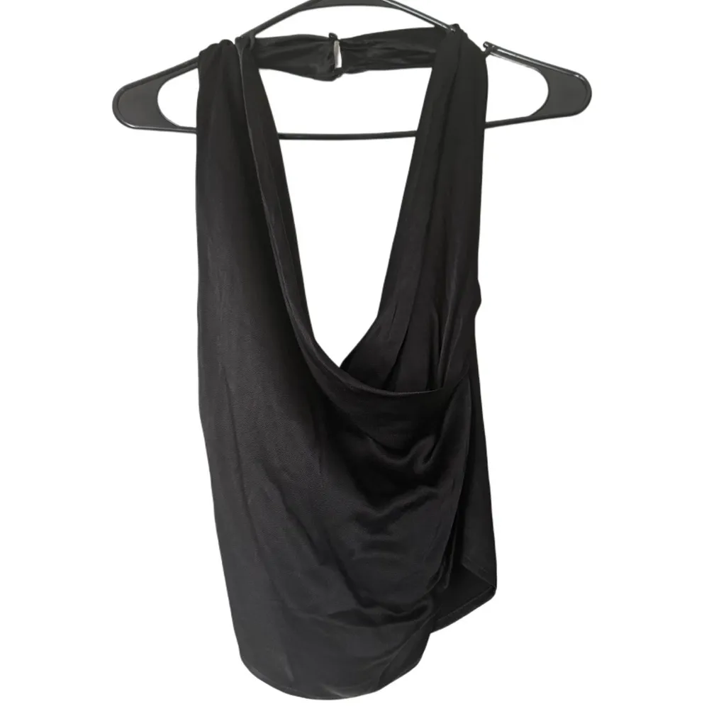 ASTR  The Label Black Draped Crossover Halter Top Women's XS - Image 7