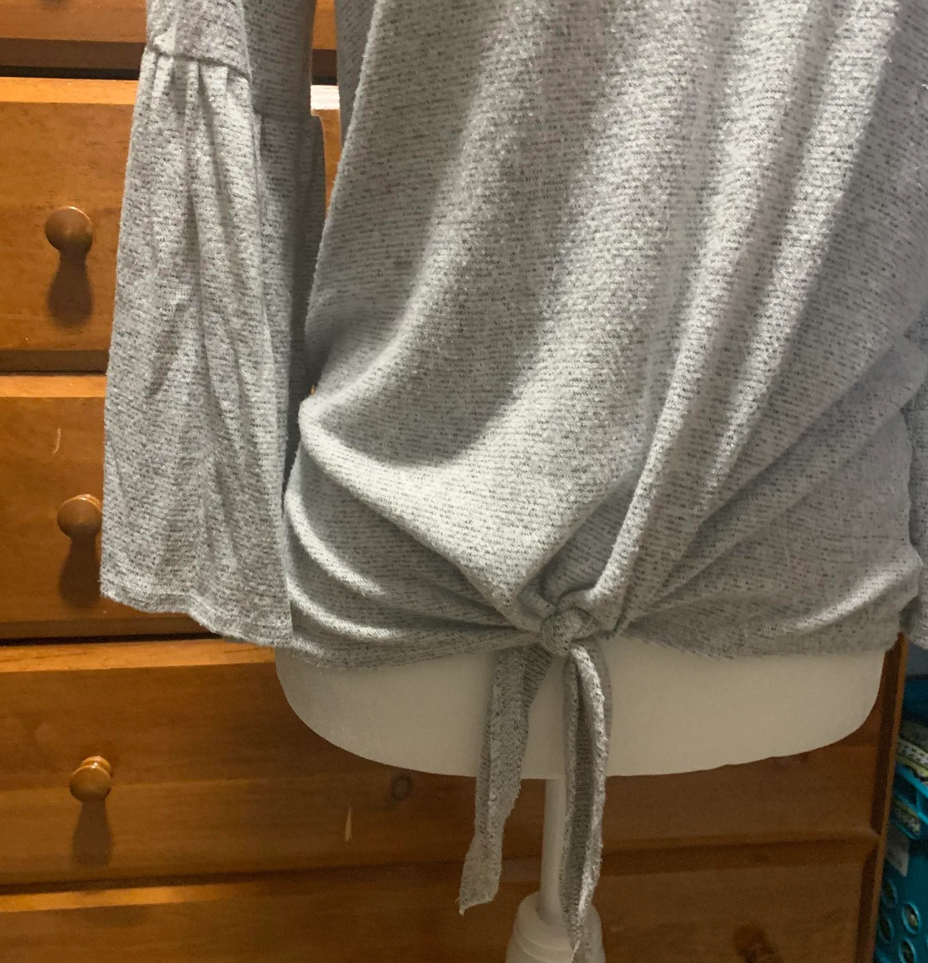 Side Tie Flare Sleeve Sweater - Image 4