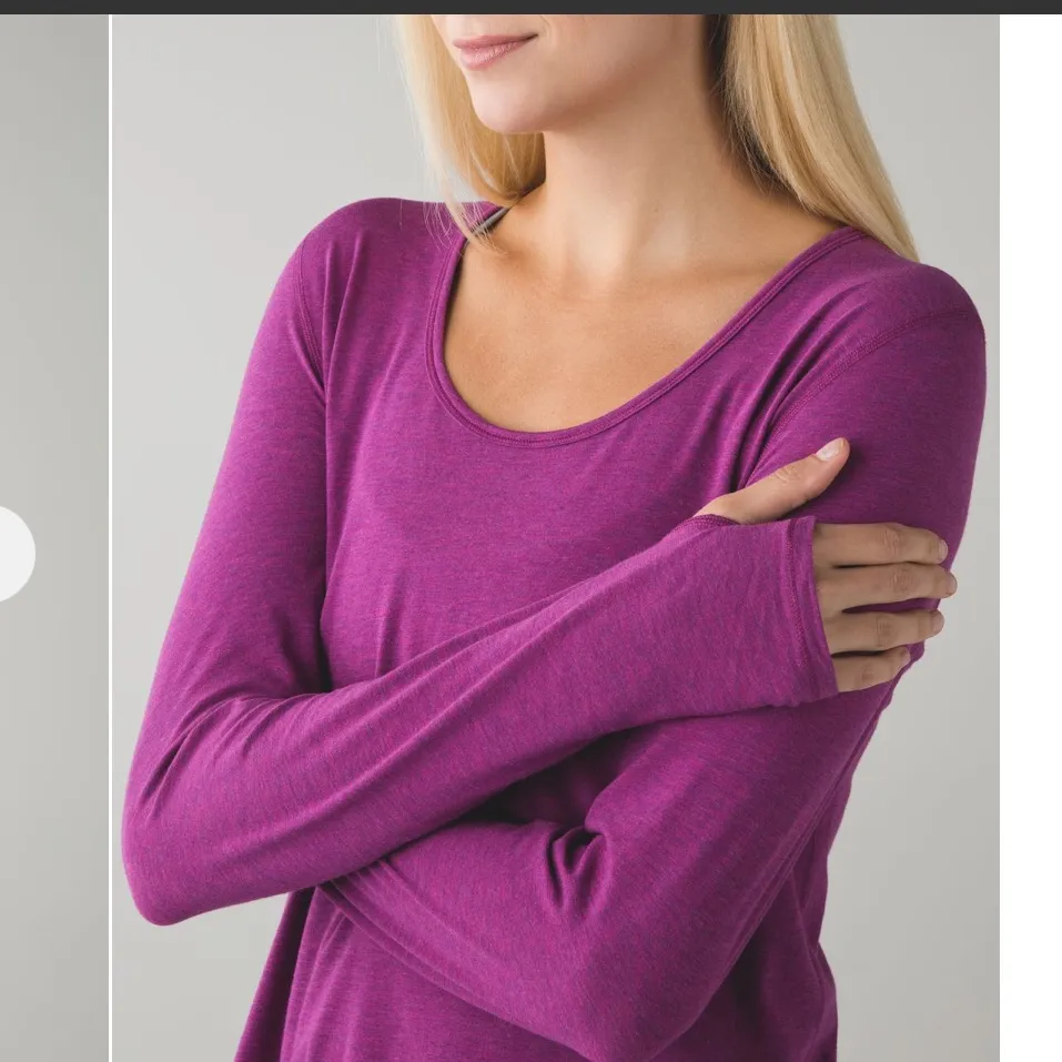 LULULEMON Yogini 5 Year Tee Heathered Regal Plum Size 6 - Image 3