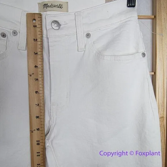 NEW Madewell Mid-Rise Perfect Vintage Straight Jean in Tile White,‎ 25 - Image 7