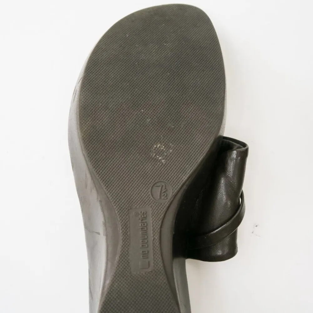 Vintage Y2K No Boundaries Brown Wedge Toe Sandals - Image 9