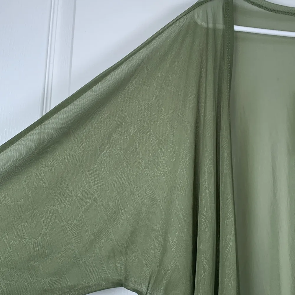 Lularoe Olive Avocado Green Lindsey Open Cardigan Size Medium NWT #0957-AZ - Image 3