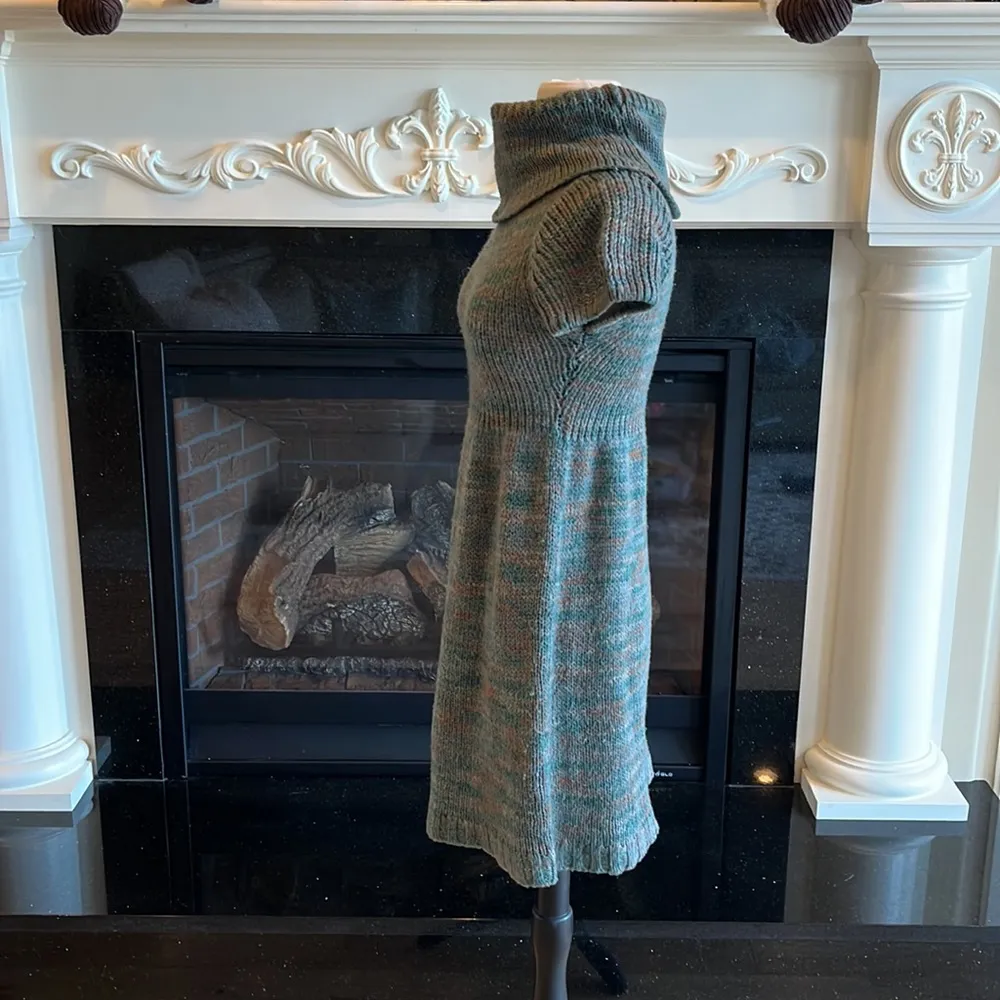 Dress Winter Cowl Neck Acrylic Womens Medium Comfy Crochet Knit - Image 3