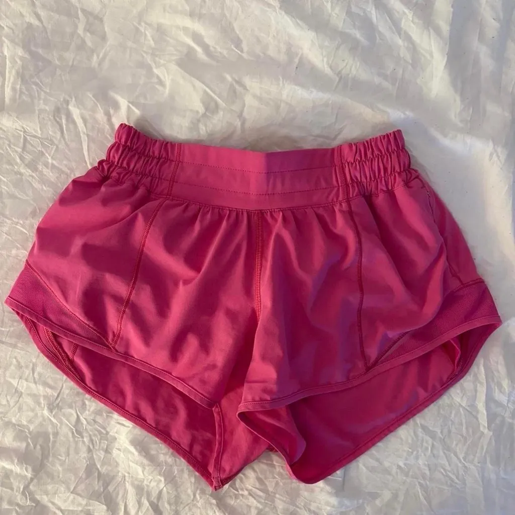 Lululemon Women's Pink Athletic Shorts - Image 2