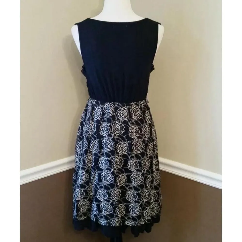Black Mixed Floral Lace Overlay Party Dress by A'Reve from Modcloth whimsigoth Size M - Image 5