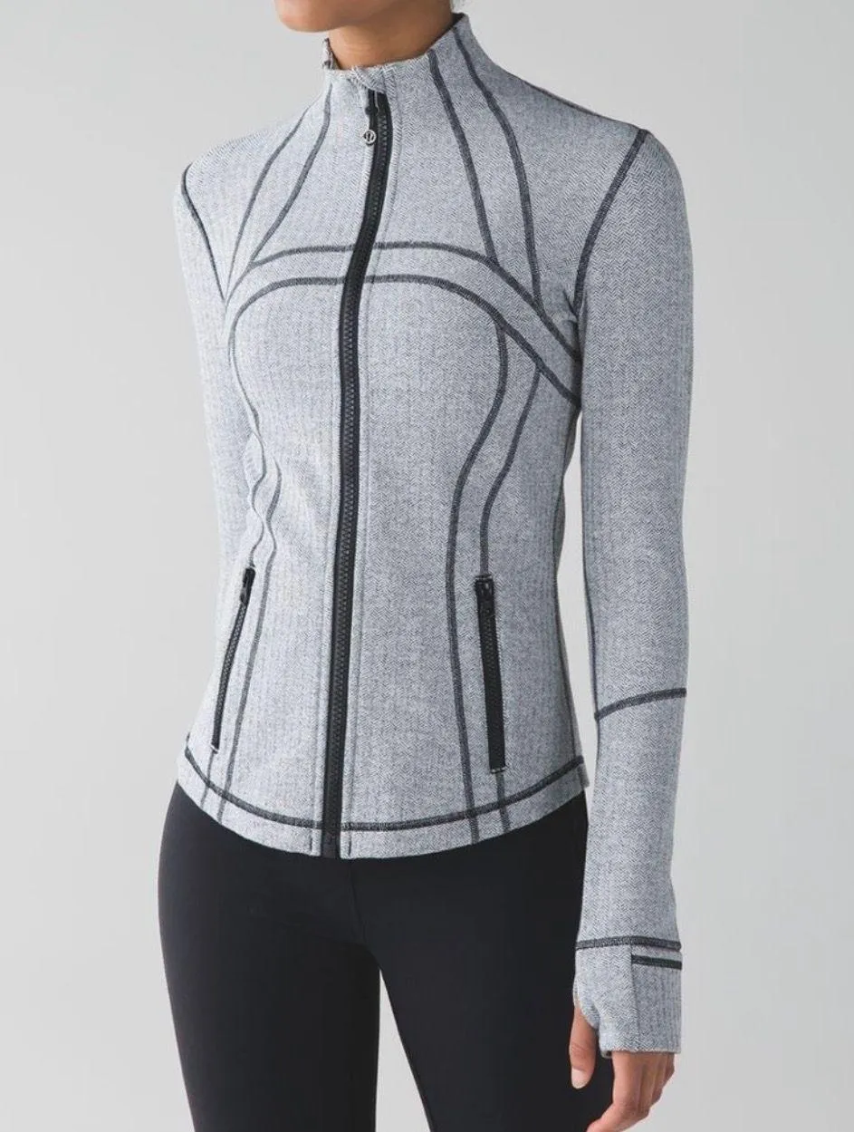 Lululemon Define Jacket - Heathered Herringbone Heathered Black White - Image 2
