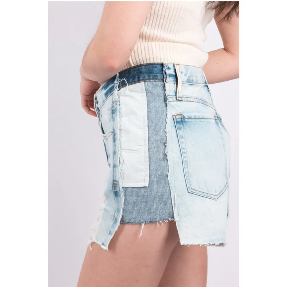 Frame Relaxed Jean Short Size 23 Reverse Side Talia Combo Blue - Image 2