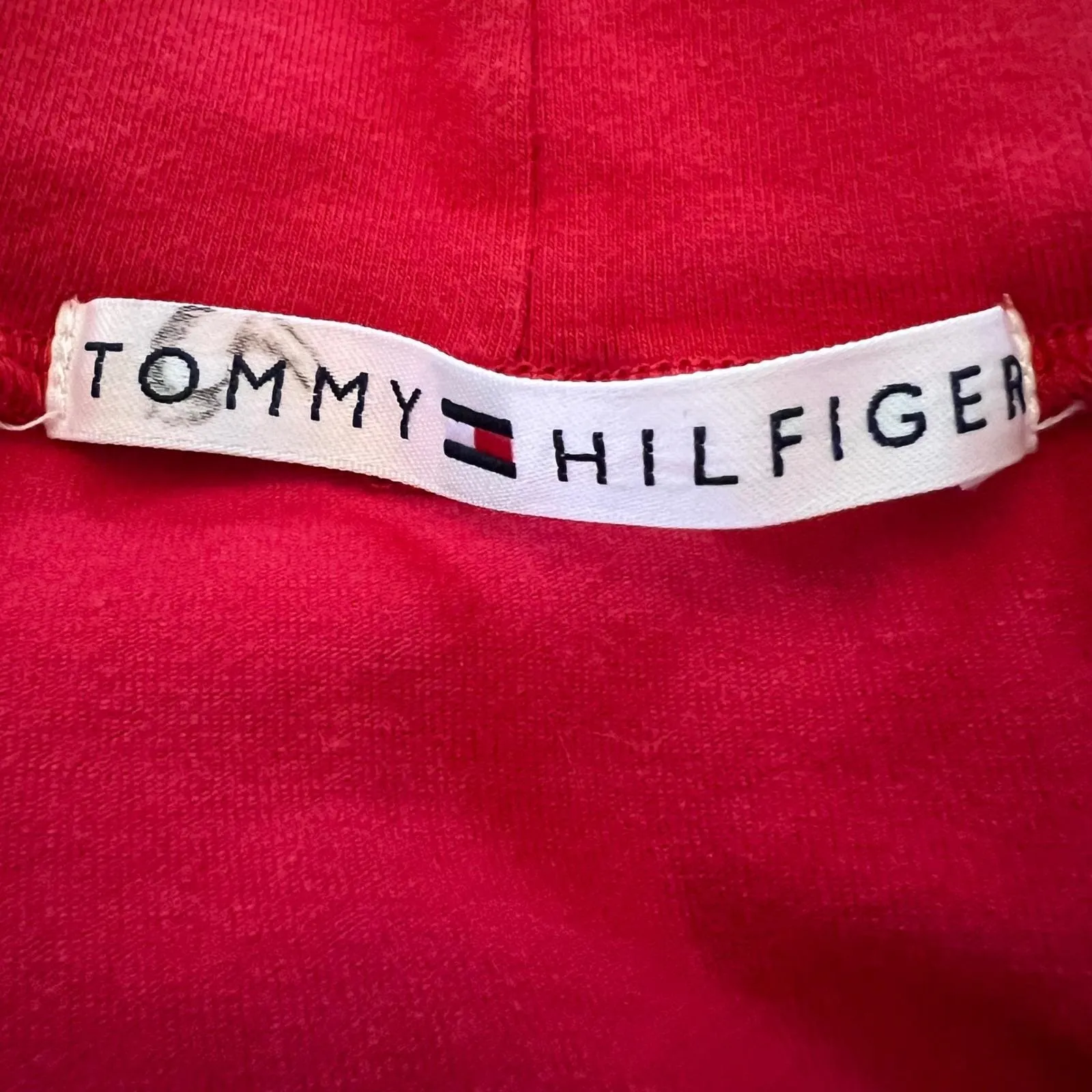 Vintage Tommy Hilfiger Red Stripe Turtleneck Long Sleeve 90's Streetwear Top M - Image 8