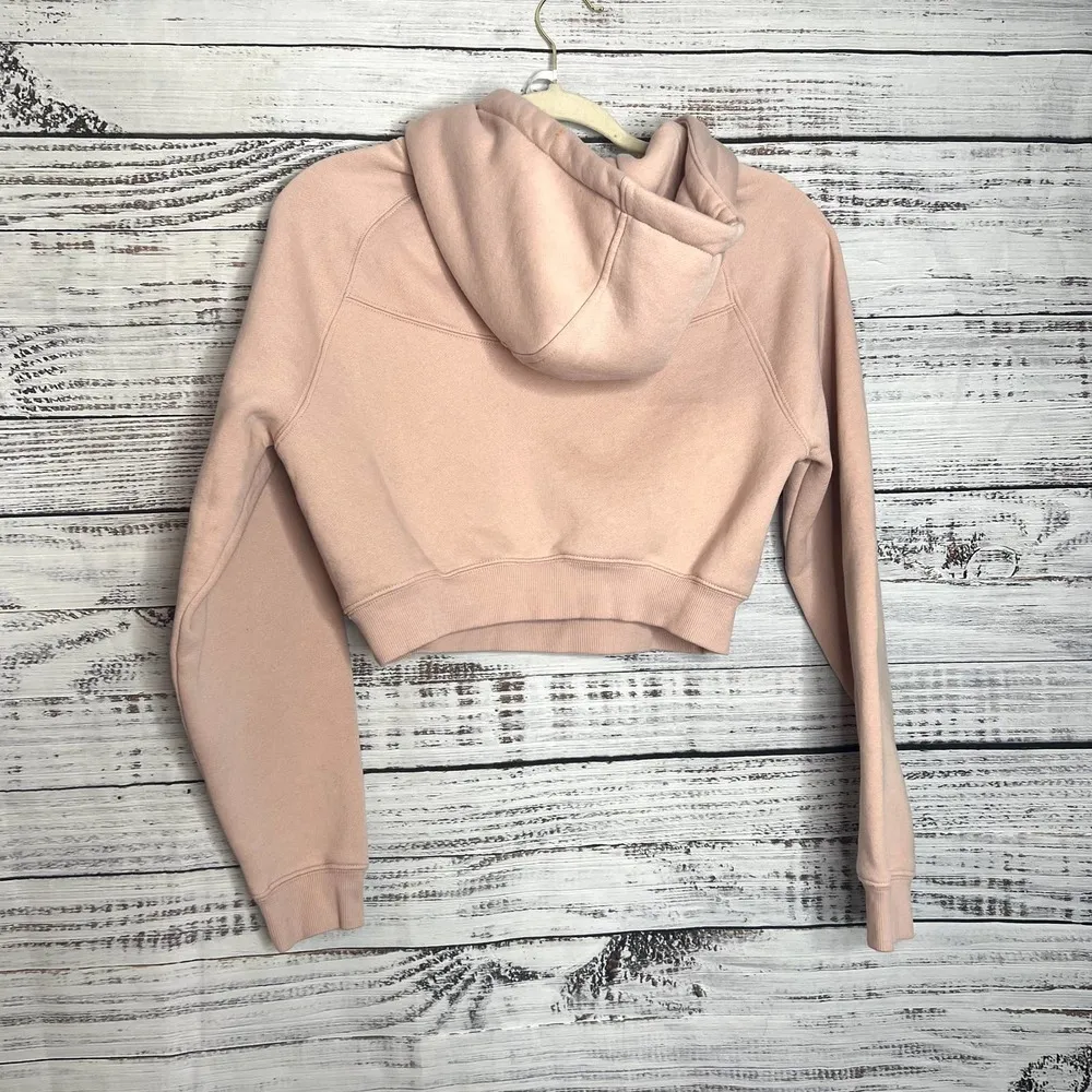 Alphalete Identity Pro Crop Hoodie Pink Womens Small - Image 5