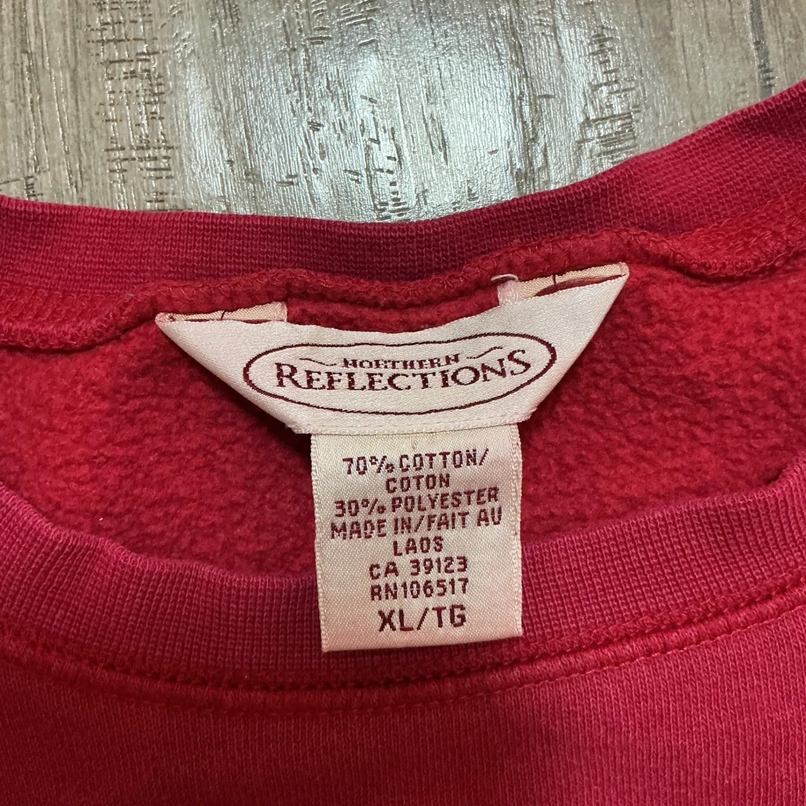 Northern Reflections XL Teddy Bear Holiday Crewneck Sweatshirt Red Christmas - Image 4