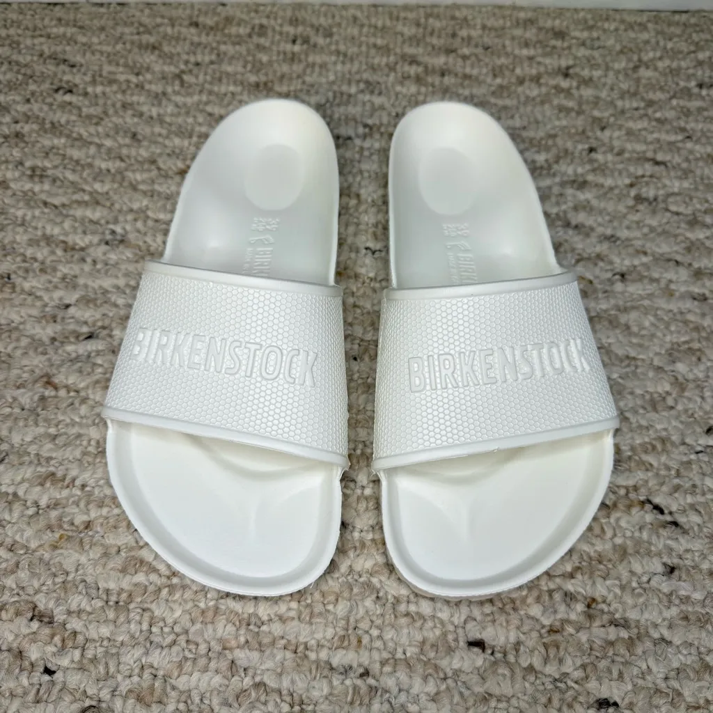 Birkenstock Barbados Essentials EVA Slip-On Slide Sandals in White EU Size 39 - Image 3