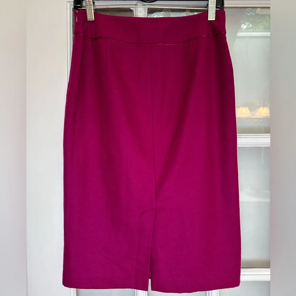 MONSOON Wool & Silk Women’s Straight Pencil Skirt Pink Knee Length Size 4 Small - Image 4