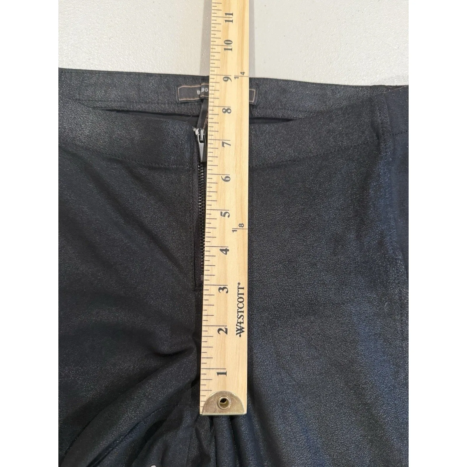 BCBGMaxazria Leggings Womens XS Zip Up & Zip Hem Soft Travel Capsule Minimalist Black - Image 7