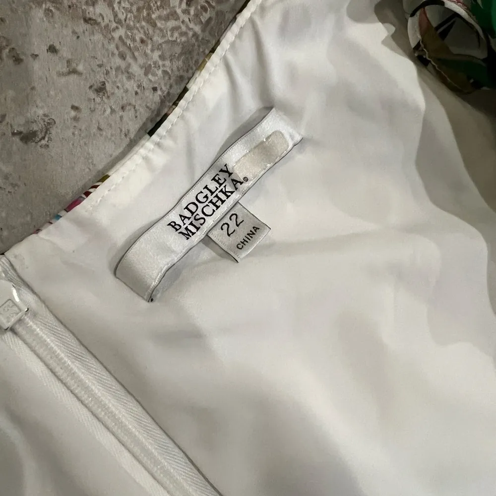 Multi Palm Ruffle Maxi Dress, Plus Size 22, Retail $890 - Image 9