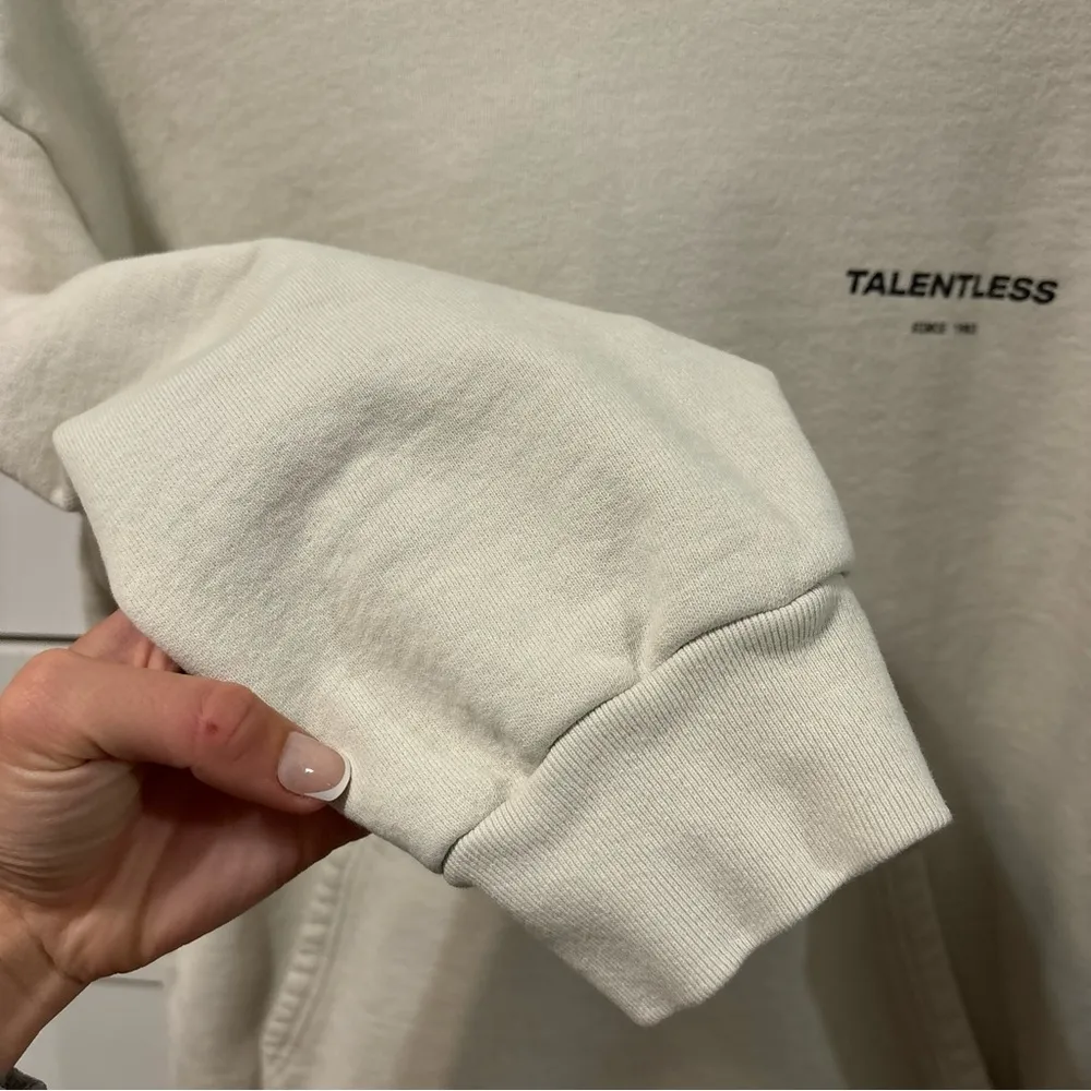 Heavyweight Circle Logo Hoodie Cream - Image 6