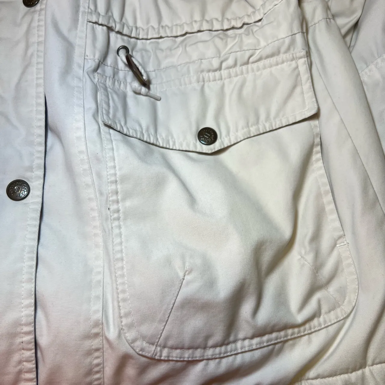 London Fog Jacket Womens 14 Beige Vintage Utility Anorak Drawstring Outdoorsy‎ - Image 9