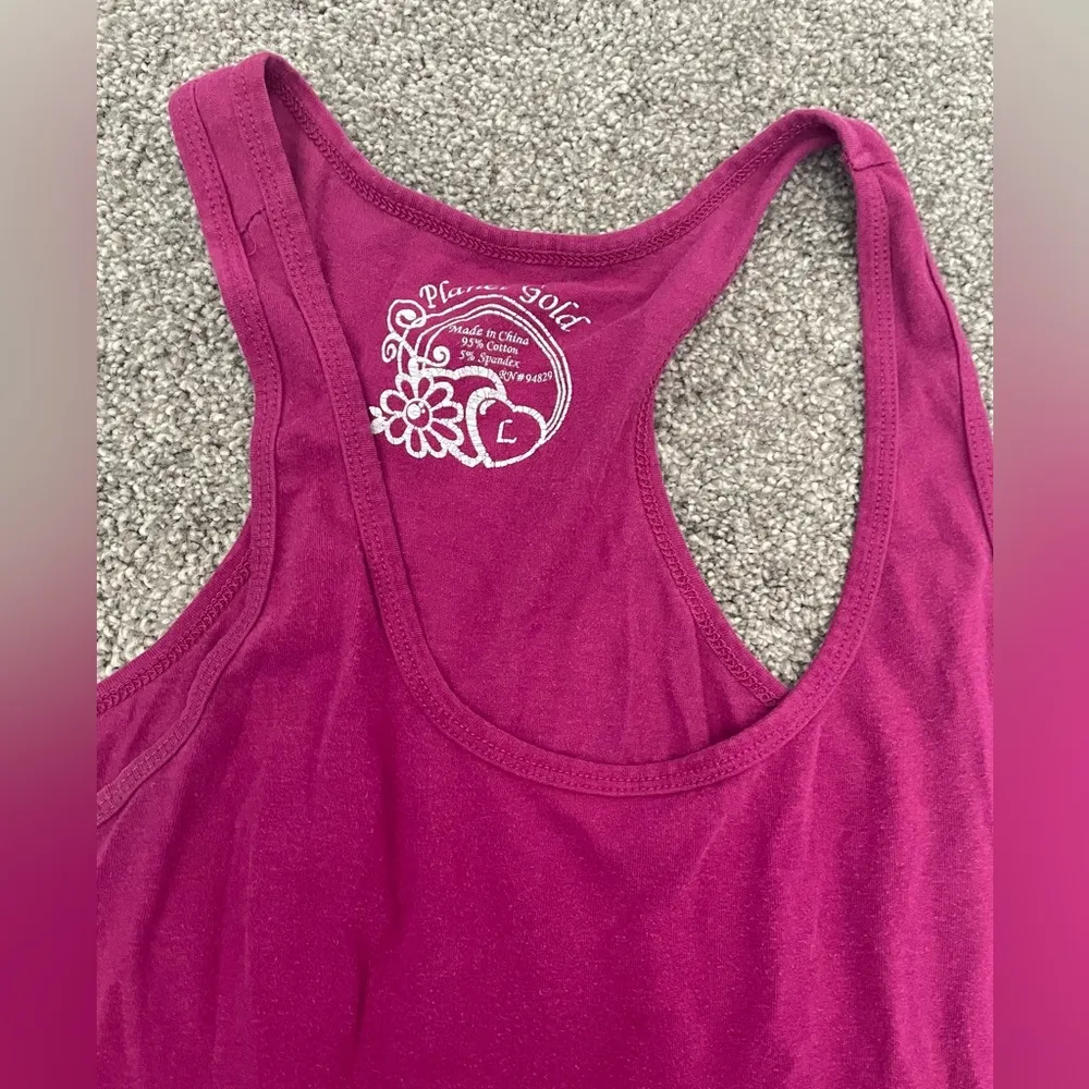 Plant Gold Tank Top Pink Size M - Image 4