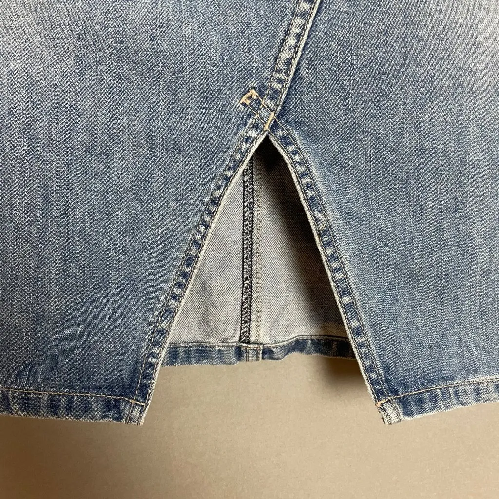 Vintage Y2K Guess Denim Skirt Medium Wash Women Jean‎ Mini Cotton Classic Blue - Image 6