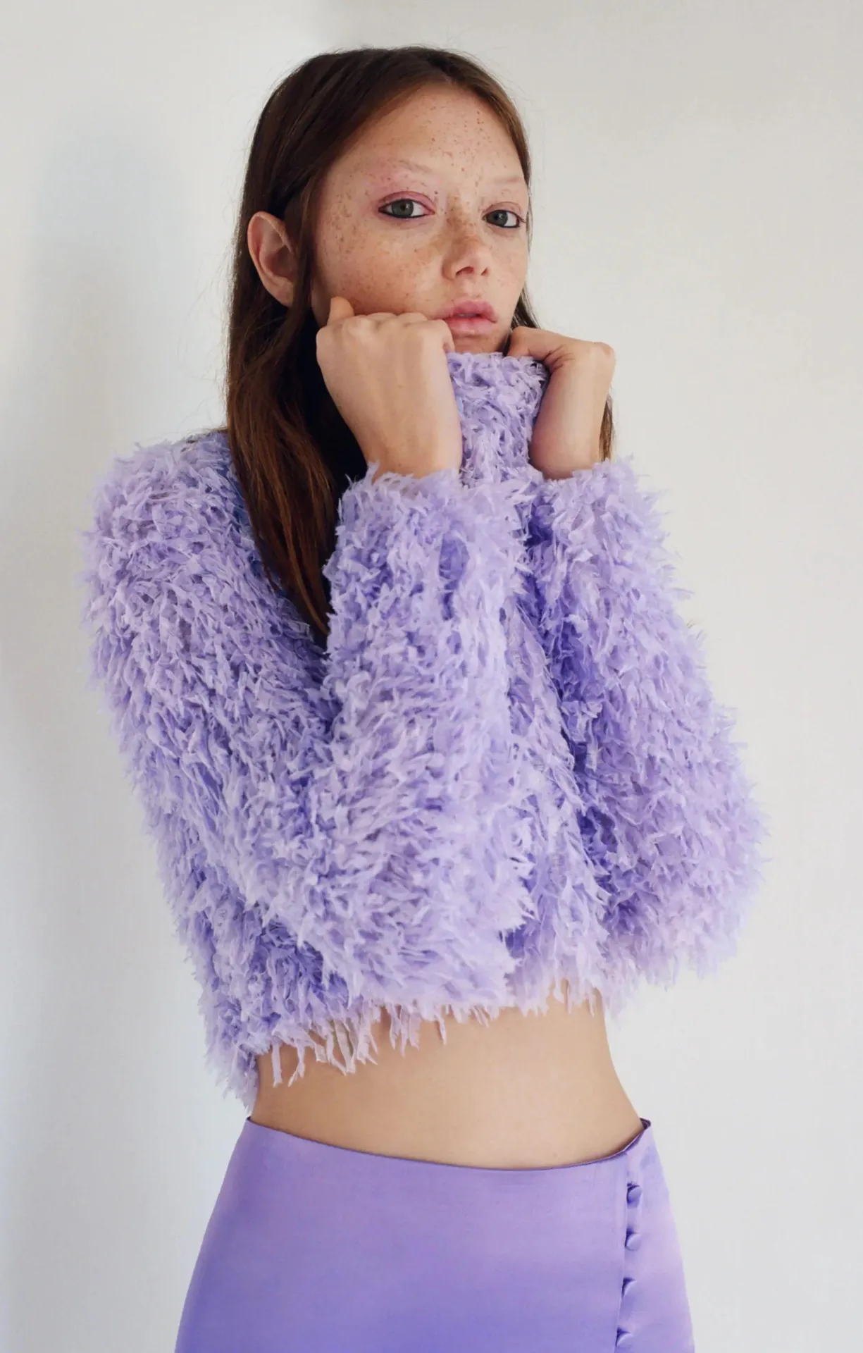 ZARA NWT  Feather-Effect Stretchy Sweatshirt TRF - Image 2