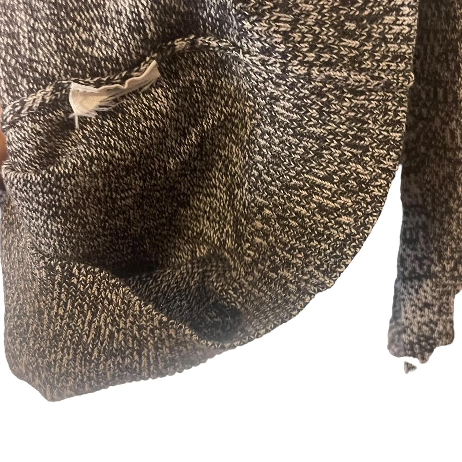 Hollister Women's Size XS Black Grey Heathered Fitted Long Sleeve Sweater‎ - Image 6