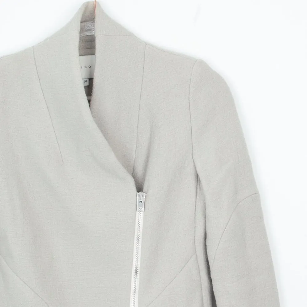 IRO Curty Virgin Wool‎ Moto Style Blazer Jacket Size 38 - Image 4