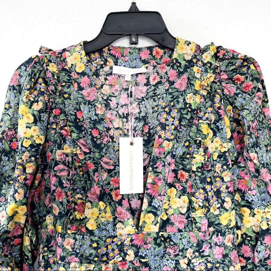 NWT LoveShackFancy Lorencia Floral Long Sleeve Maxi Dress - Image 8