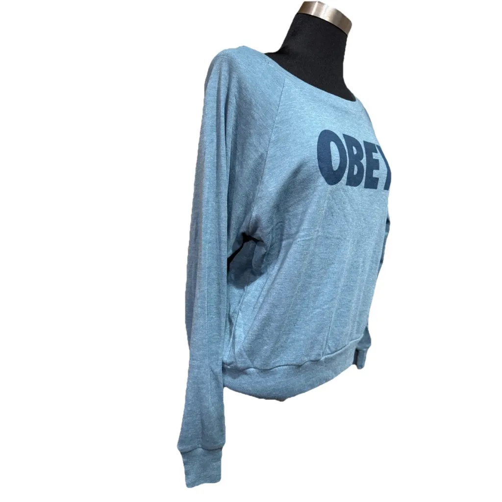 Obey Blue Long Sleeve Tee shirt NWT - Image 4