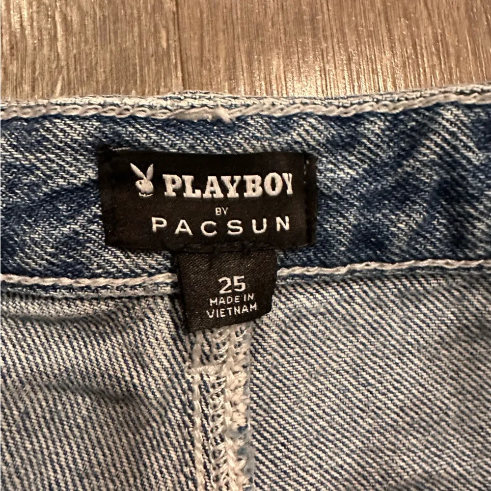 Playboy Pacsun Denim Cutoff Jean Shorts Cotton 25 Daisy Dukes Boho Grunge Bunny - Image 6