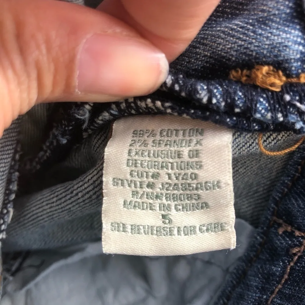 Bootcut Jeans With Belt Size 5 Blue - Image 5