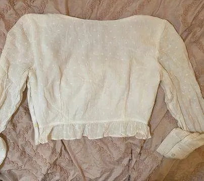 White Peplum Crop Top - Image 3