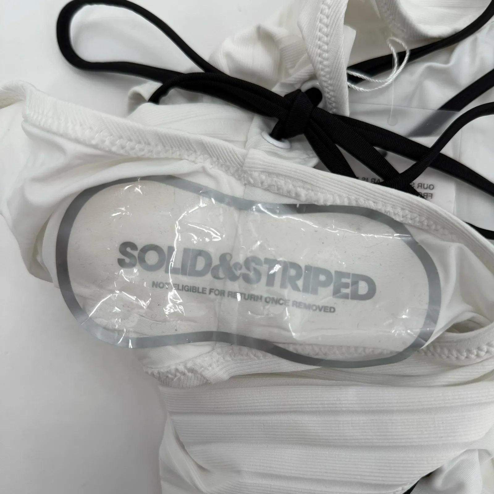 Solid & Striped The Lynn Swimsuit Size Medium NWT B&W One Piece Ribbed Swim - Image 16