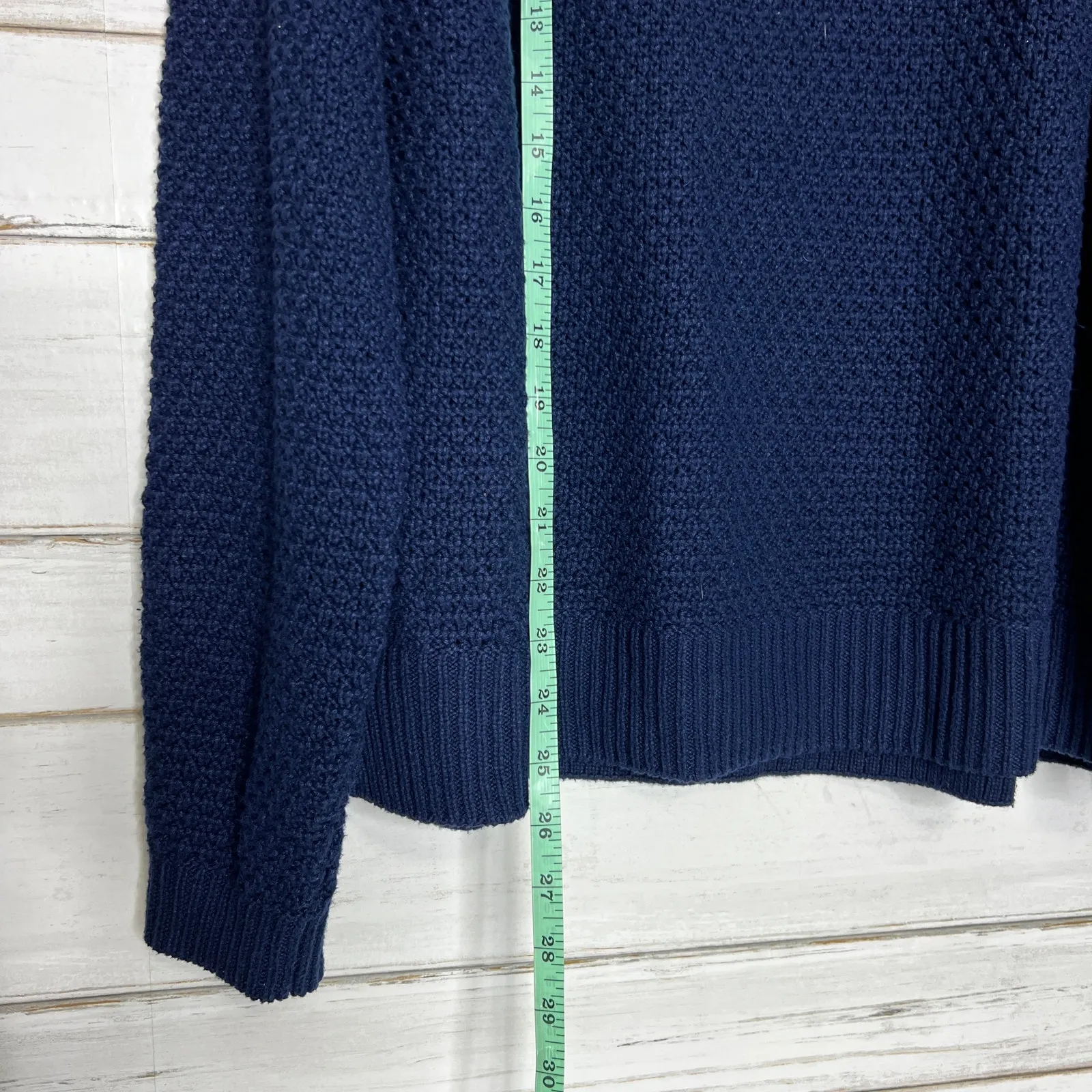 Gap Textured Crew Neck Pullover Sweater Midnight Blue Size Large - Image 7