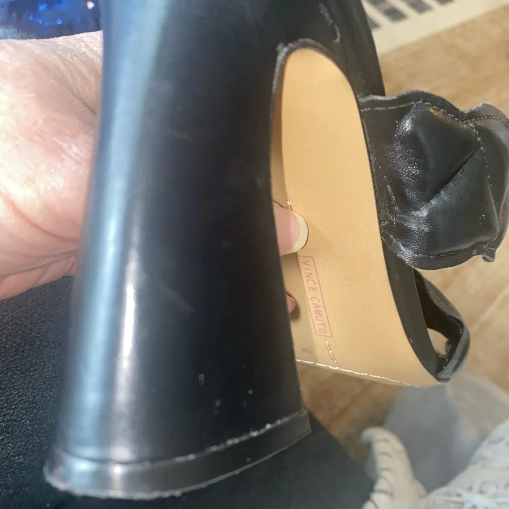 Vince Camuto Quilted Heeled Sandals Shoes black, 8M - Image 12