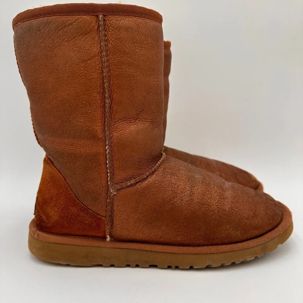 UGG Women's Classic Short Metallic Light Brown Size 7 - Image 2