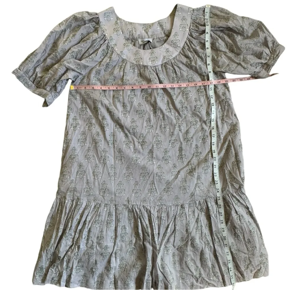 Olivia James The Label Anna Dress Scoop Neck Puff Sleeve Flounce Hem Size Medium Purple - Image 5