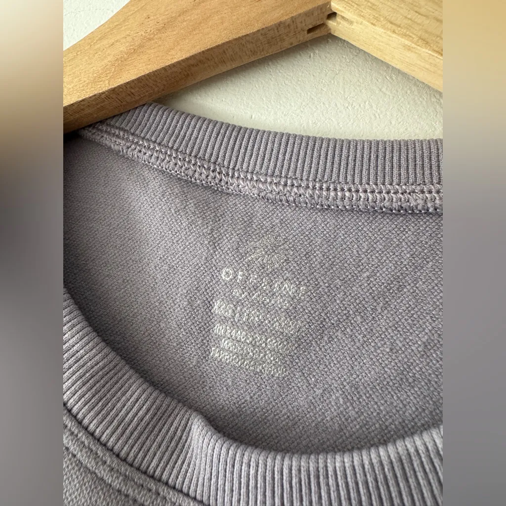 Aerie Offline Sidewalk Seamless Purple Lilac Crop Top Tee - Image 6