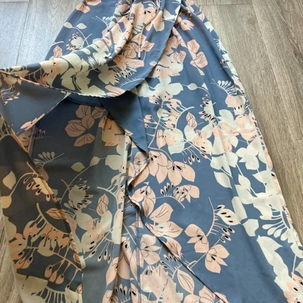 Astr the Label Floral Faux Wrap High Low Midi Dress Size S - Image 8