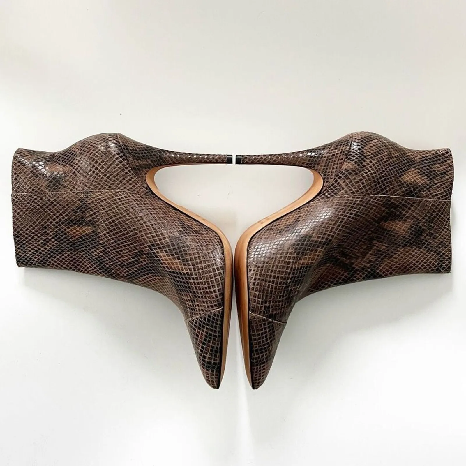 Emerson Fry Notch Booties Brown Snake Size 40 NWOT - Image 2