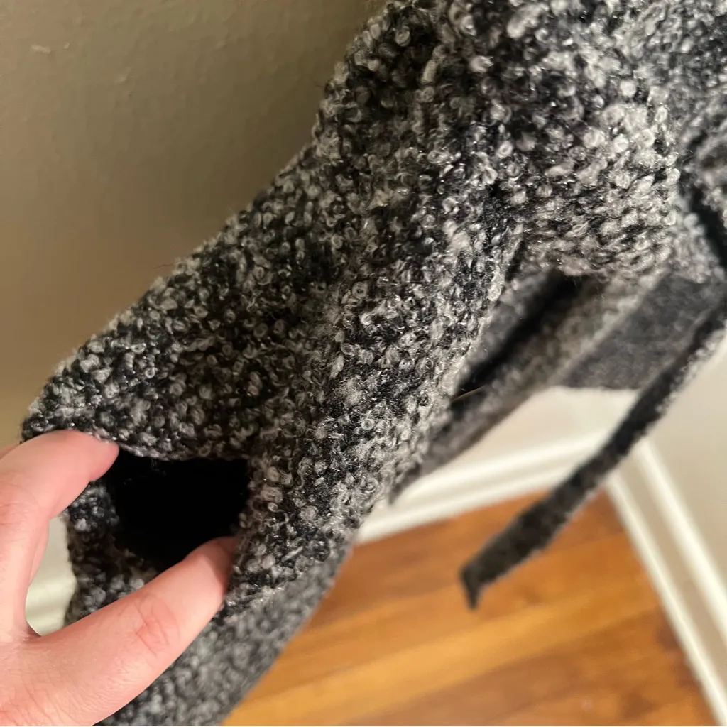 BCBGeneration Sleeveless Boucle Cardigan Sweater Coat Gray S - Image 7