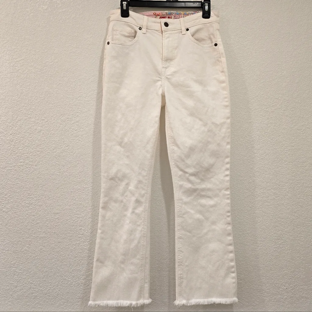 Johnny Was The Cropped Baby Boot Jeans White Size 26 - Image 2