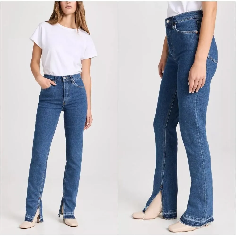 Re/Done Jeans Womens 27 High Rise Skinny Boot Western Rinse Stretch - Image 3