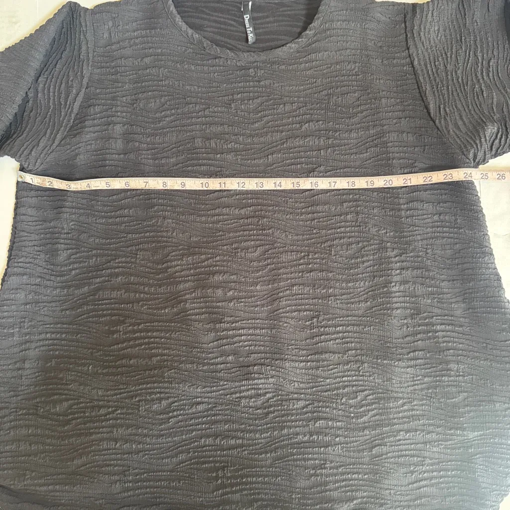 DRESS TO KILL By Jane Mohr Black lagenlook Lantern Shape crinkle tunic top O/S Size undefined - Image 12