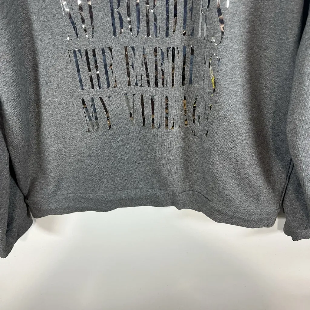 All Saints Freedom Iona Crewneck Sweatshirt Women's Size‎ 8 Designer Cozy Gray - Image 4