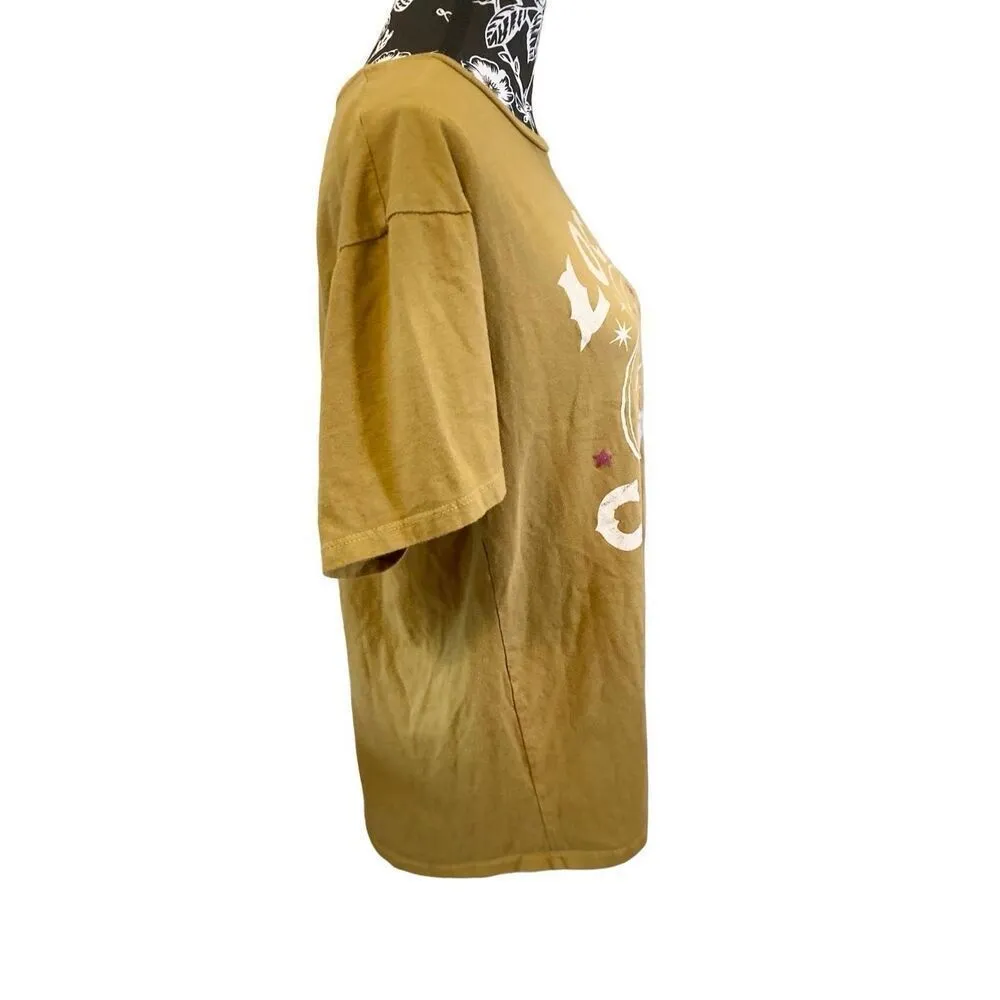 Originality Local Cowgirl T Shirt Western Glitter Floral Rose Lounge Yellow Size M - Image 3