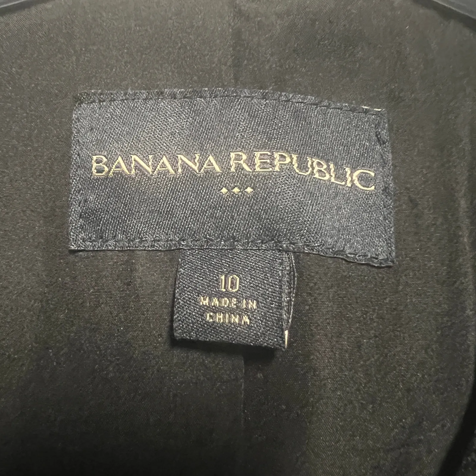 Banana Republic Twill Charcoal Wool Blend Button Front Blazer Jacket Size 10 - Image 2